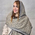 شال کریشه طرح شاخه - مانتو پاتریس رشت