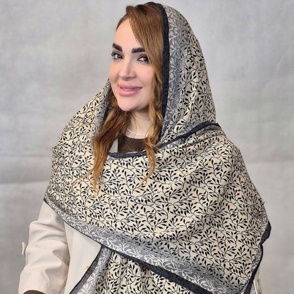 شال کریشه طرح شاخه - مانتو پاتریس رشت