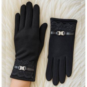 دستکش فوتر لبه تور مشکی