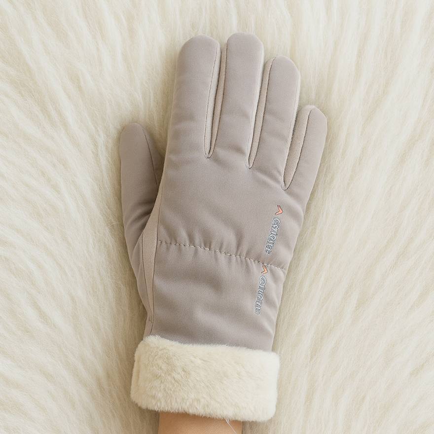 دستکش لبه خز -