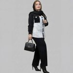 ست مانتو شلوار ترکیبی- مانتو پاتریس رشت
