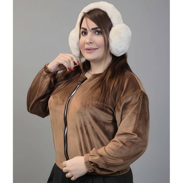 بامبر زیپی مخمل