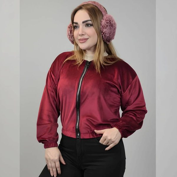 بامبر زیپی مخمل