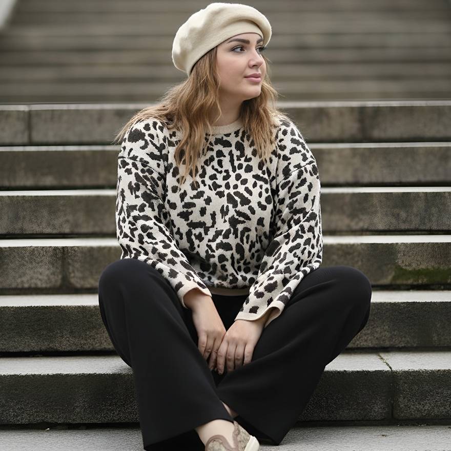 ست بلوز شلوار بات پلنگی