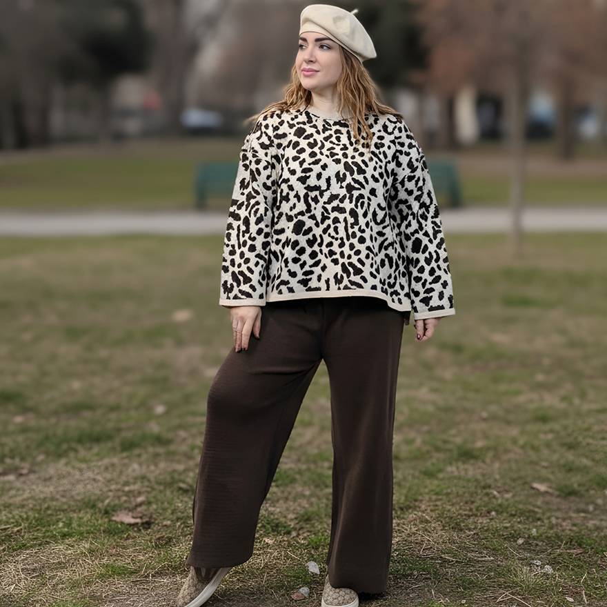 ست بلوز شلوار بات پلنگی