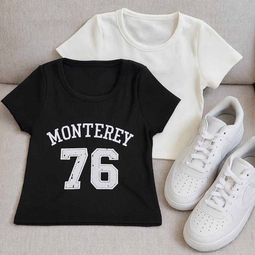 تیشرت کراپ چاپ 76