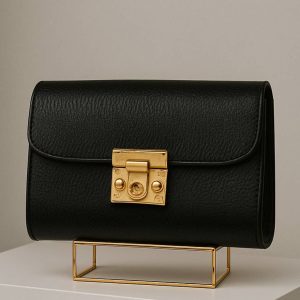 کیف دوشی قفلی مشکی - مانتو پاتریس رشت