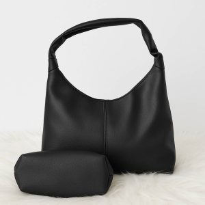 کیف دوشی گره ای مشکی - مانتو پاتریس رشت