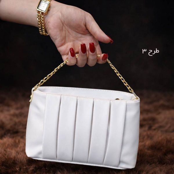 کیف دستی چرم سفید