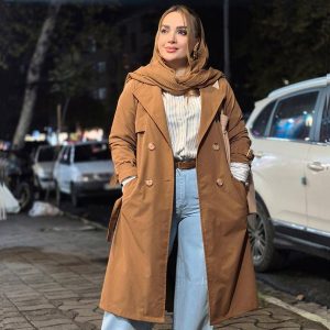 بارانی بلند پشت دکمه - مانتو پاتریس رشت