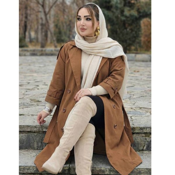 بارانی بلند 6 دکمه - مانتو پاتریس رشت