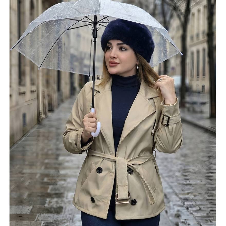 بارانی سگک دار کجراه - مانتو پاتریس رشت