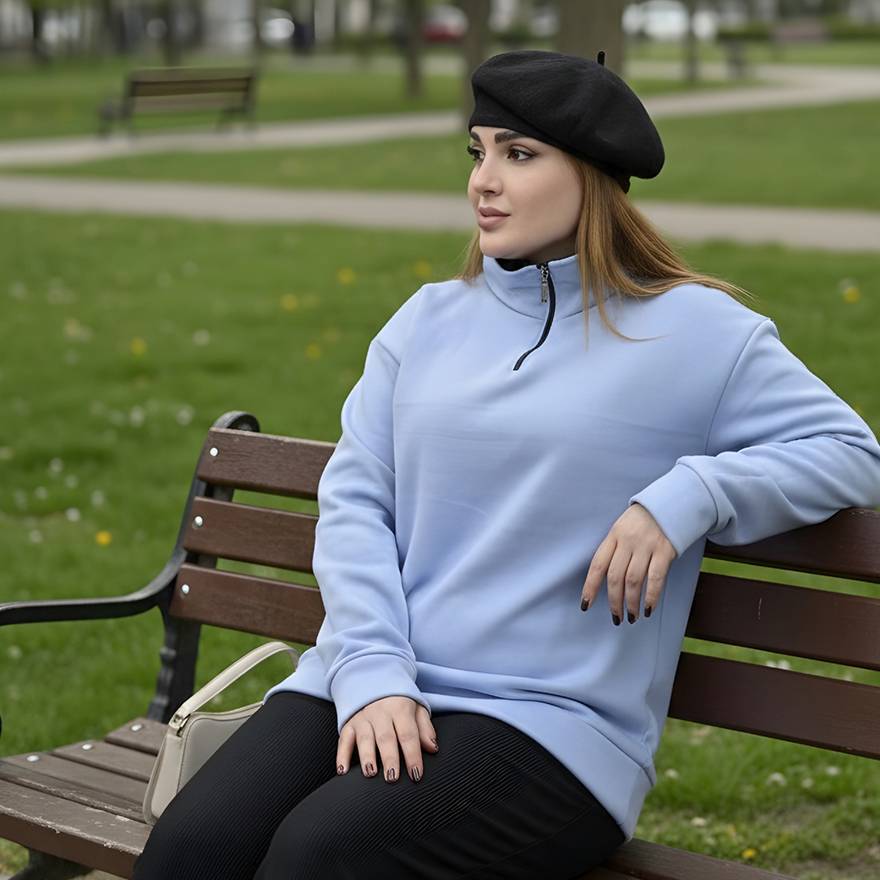 دورس نیم زیپ رنگی - مانتو پاتریس رشت