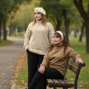 دورس نیم زیپ رنگی - مانتو پاتریس رشت