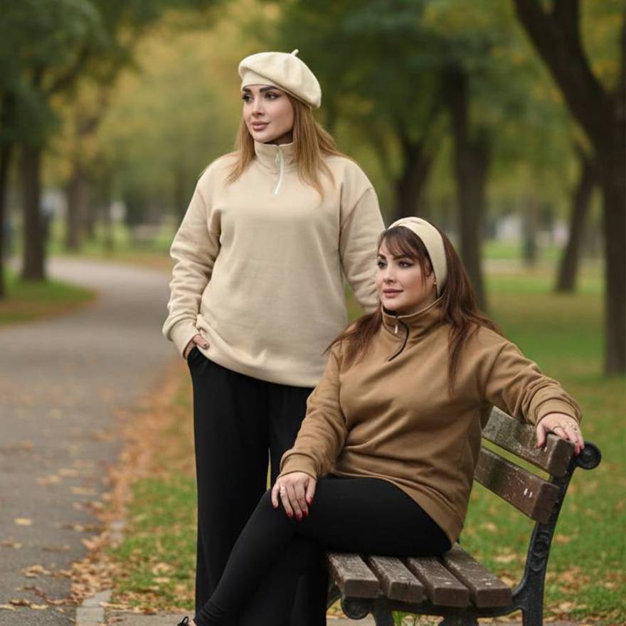 دورس نیم زیپ رنگی - مانتو پاتریس رشت