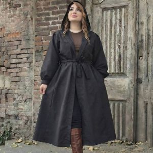بارانی بلند کلاهدار- مانتو پاتریس رشت